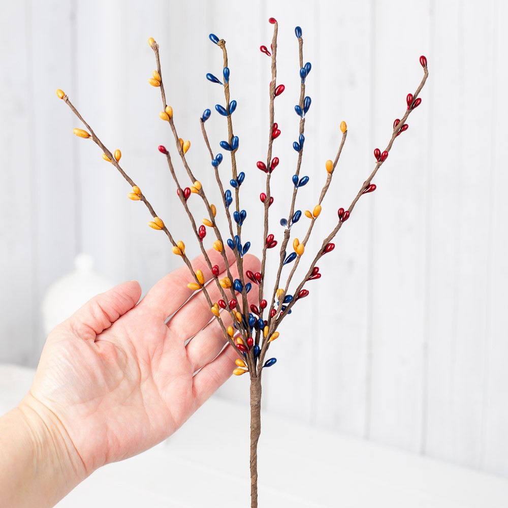 Set of Hand Wrapped Primitive Americana Pipberry Candle Rings