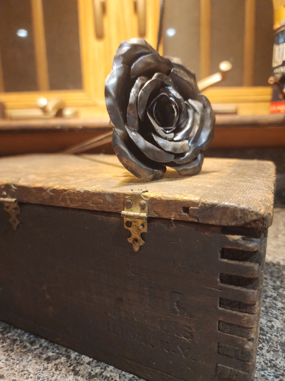 Hand Crafted Welded, Metal Forever Rose 🌹