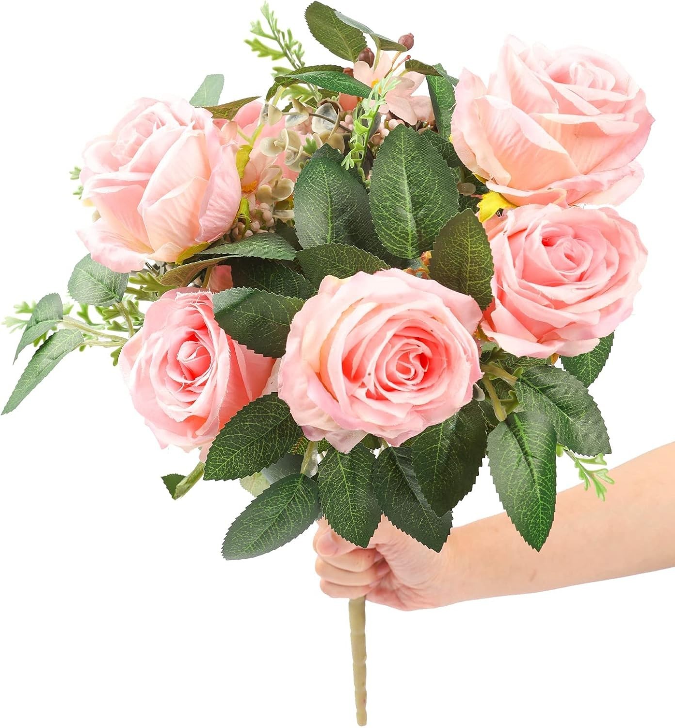 60pcs Bulk Artificial Rose Leaves Greenery Silk Fake Flowers DIY Wedding Cent…