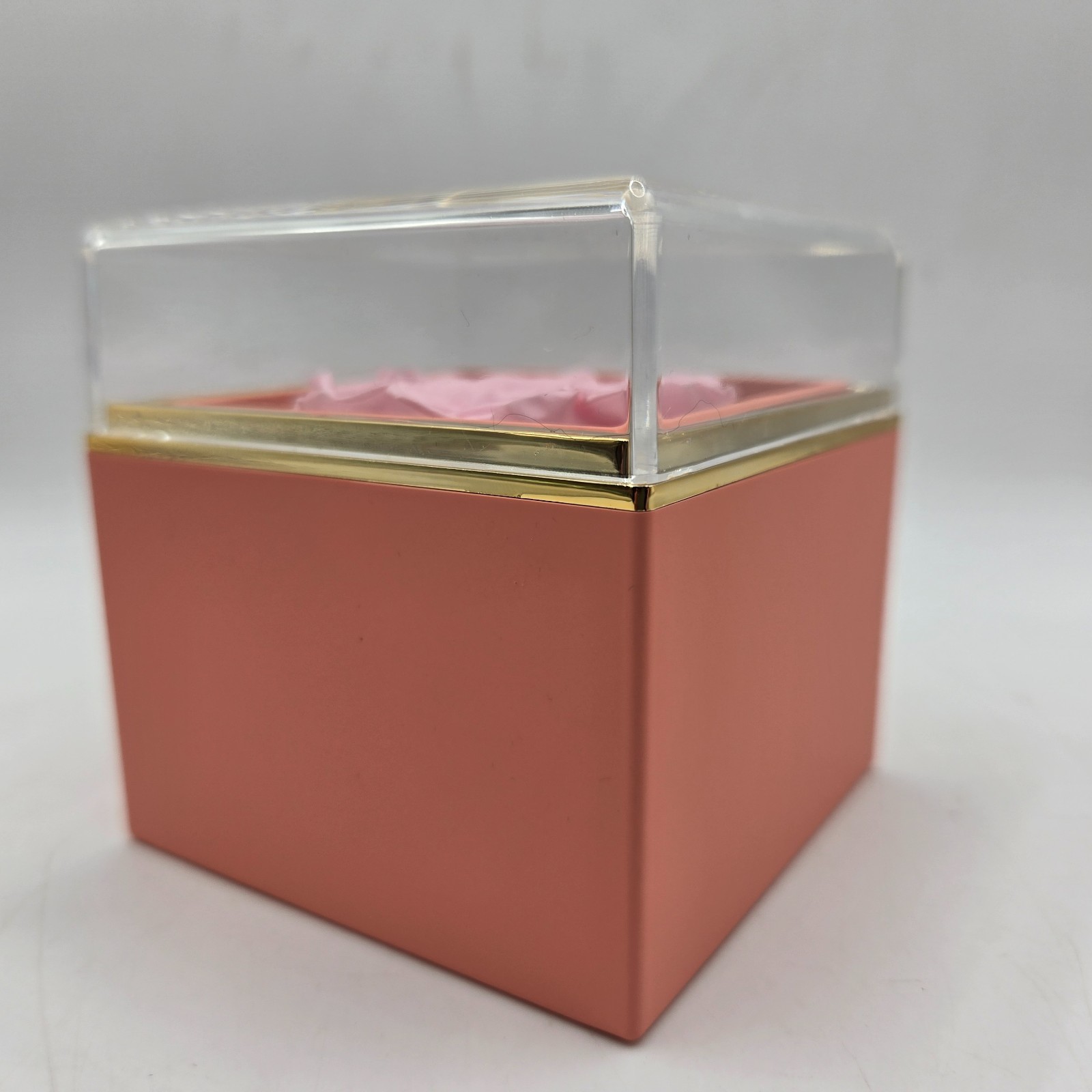 Preserved Eternal Pink Rose Flower Gift Box With Jewelry Box