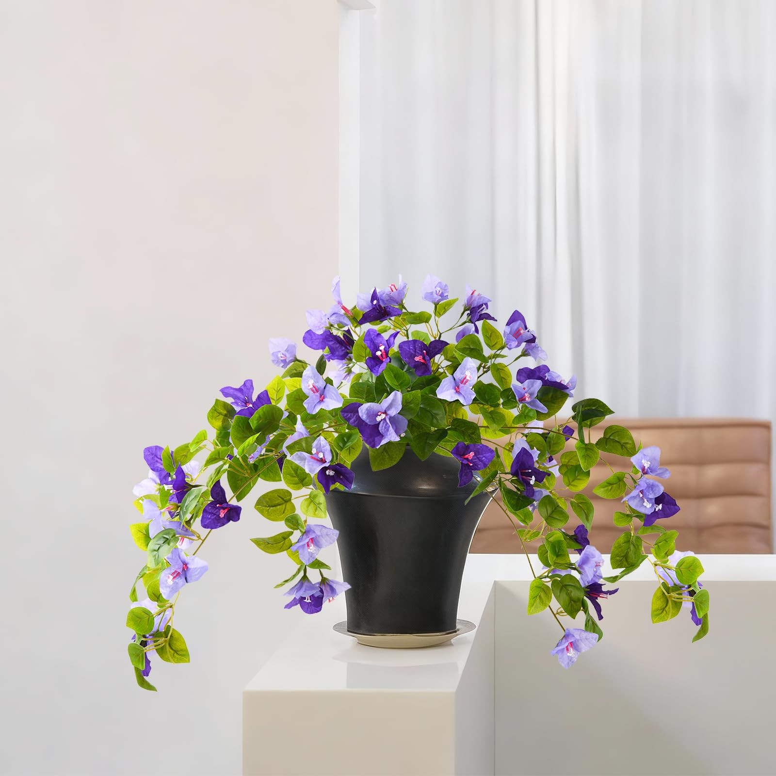 Faux Bougainvillea Artificial Flowers Plants for Outdoor Spring Summer Decora…