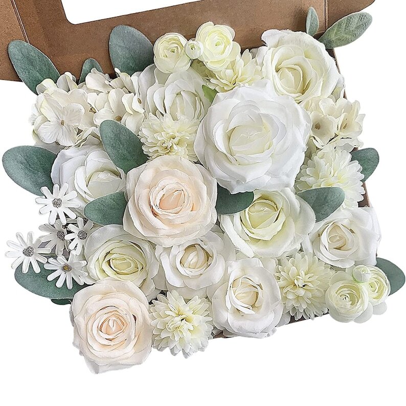 Faux Flower DIY Garland Kit Package Flower Arrangement Faux Wedding Bouquet