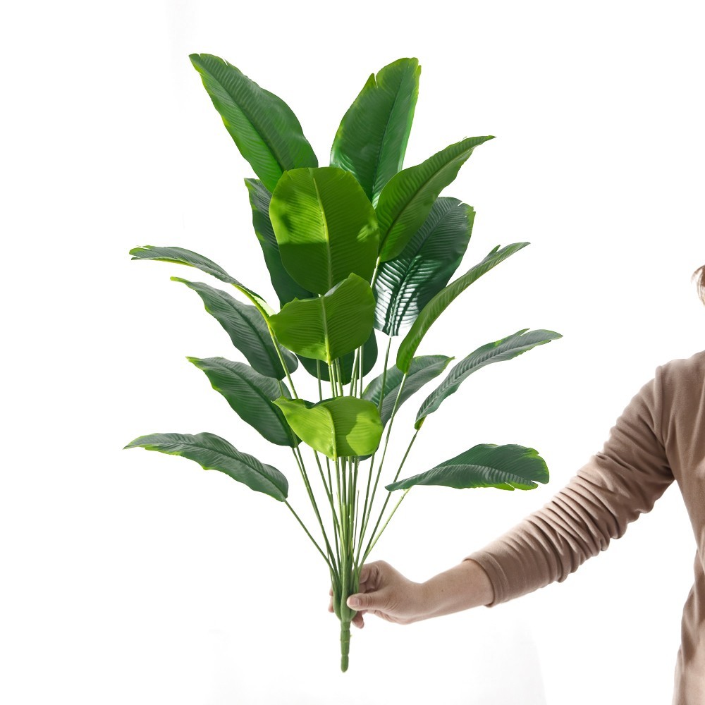 Artificial Palm Tree Large Fake Banana Plant Real Touch Leaves Home Garden Decor