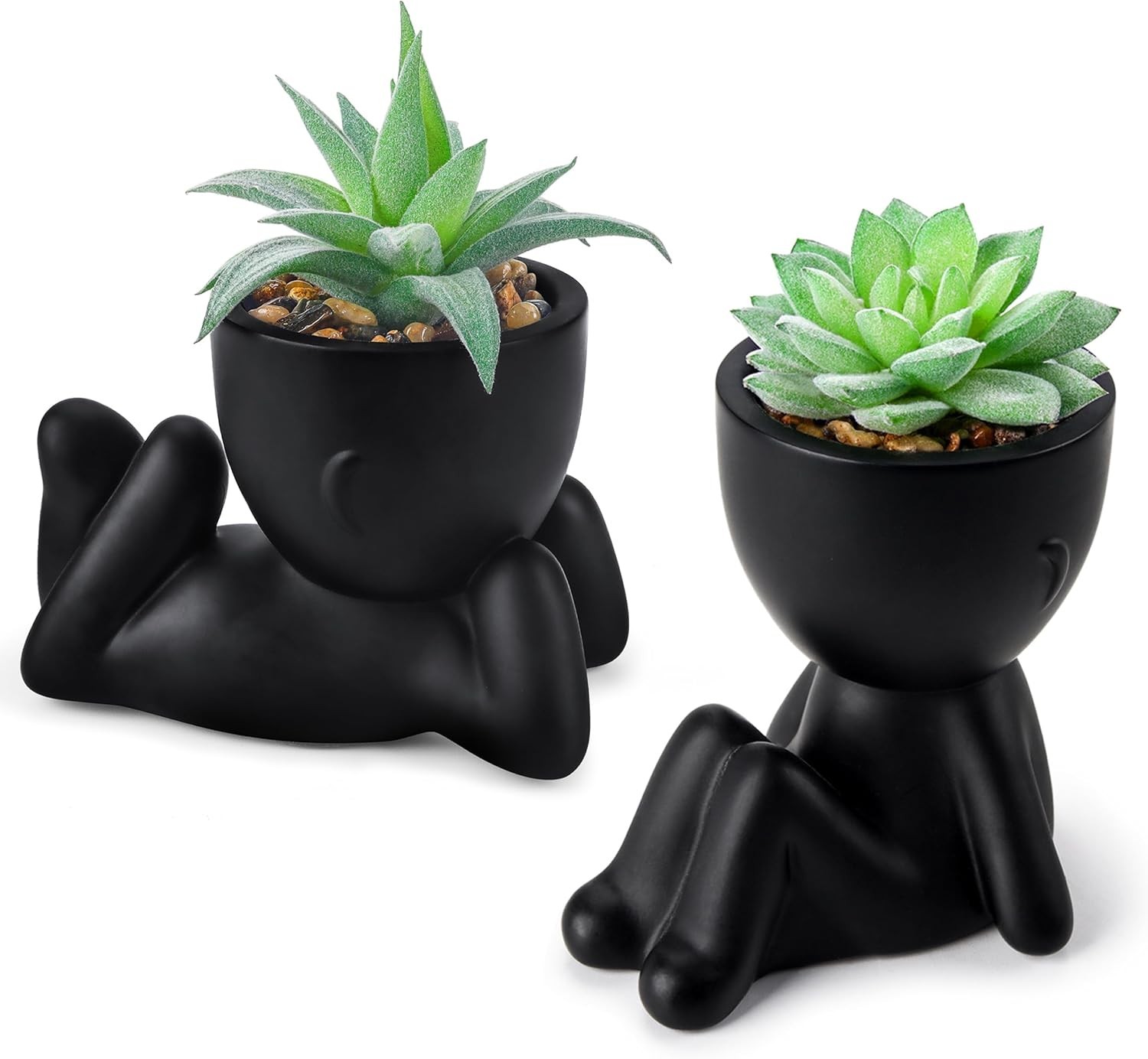 Rose 2 Pack Fake Plants Succulent Plants Artificial for Home Bathroom Living Roo