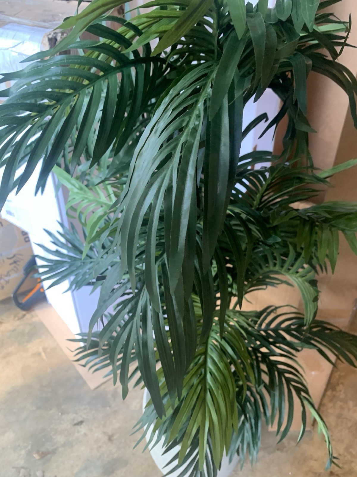 Indoor 4ft, Paradise Palm Artificial Tree in Sand Colored Planter