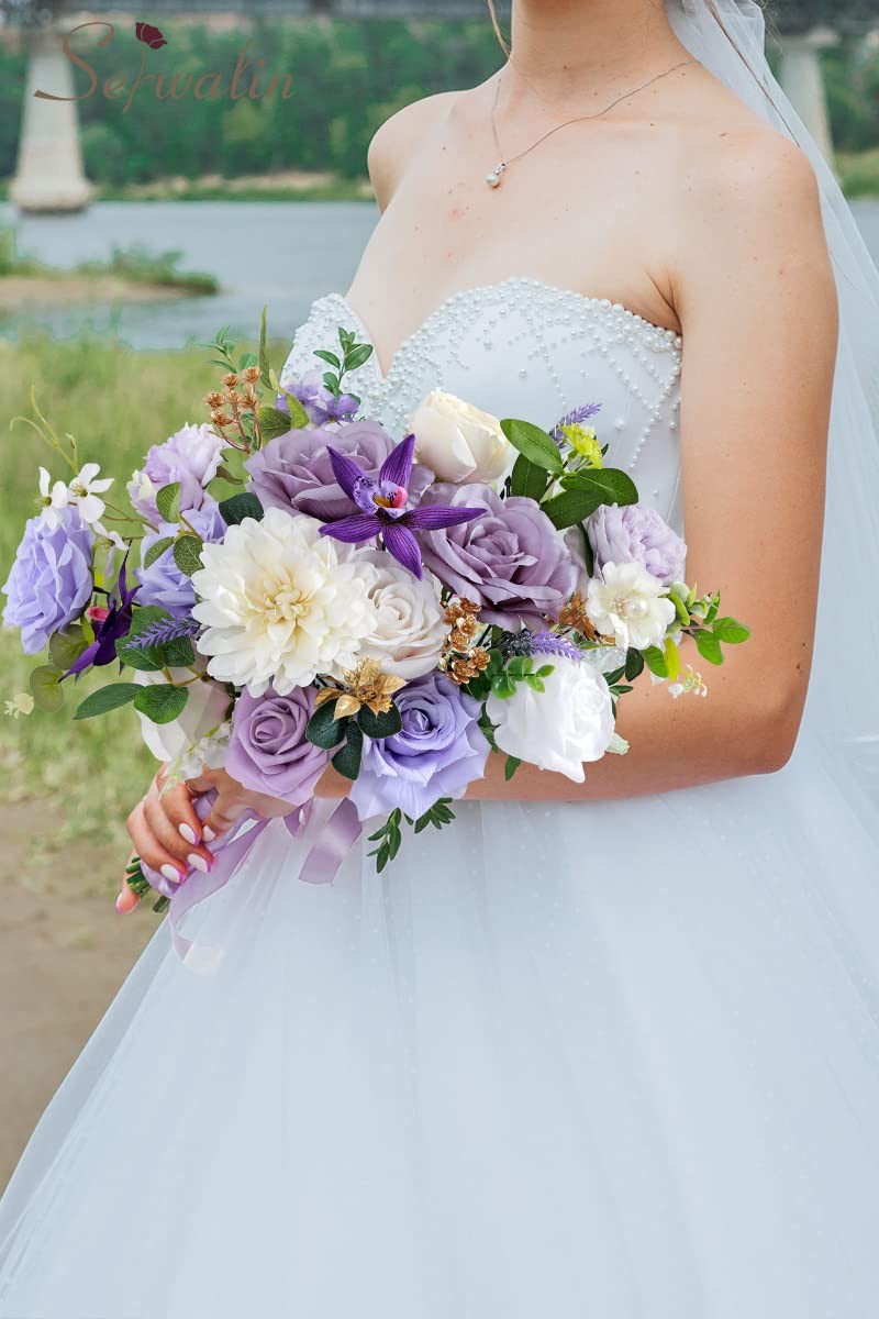 Artificial Flowers Combo Blue Fake Flowers for Wedding Home Decor