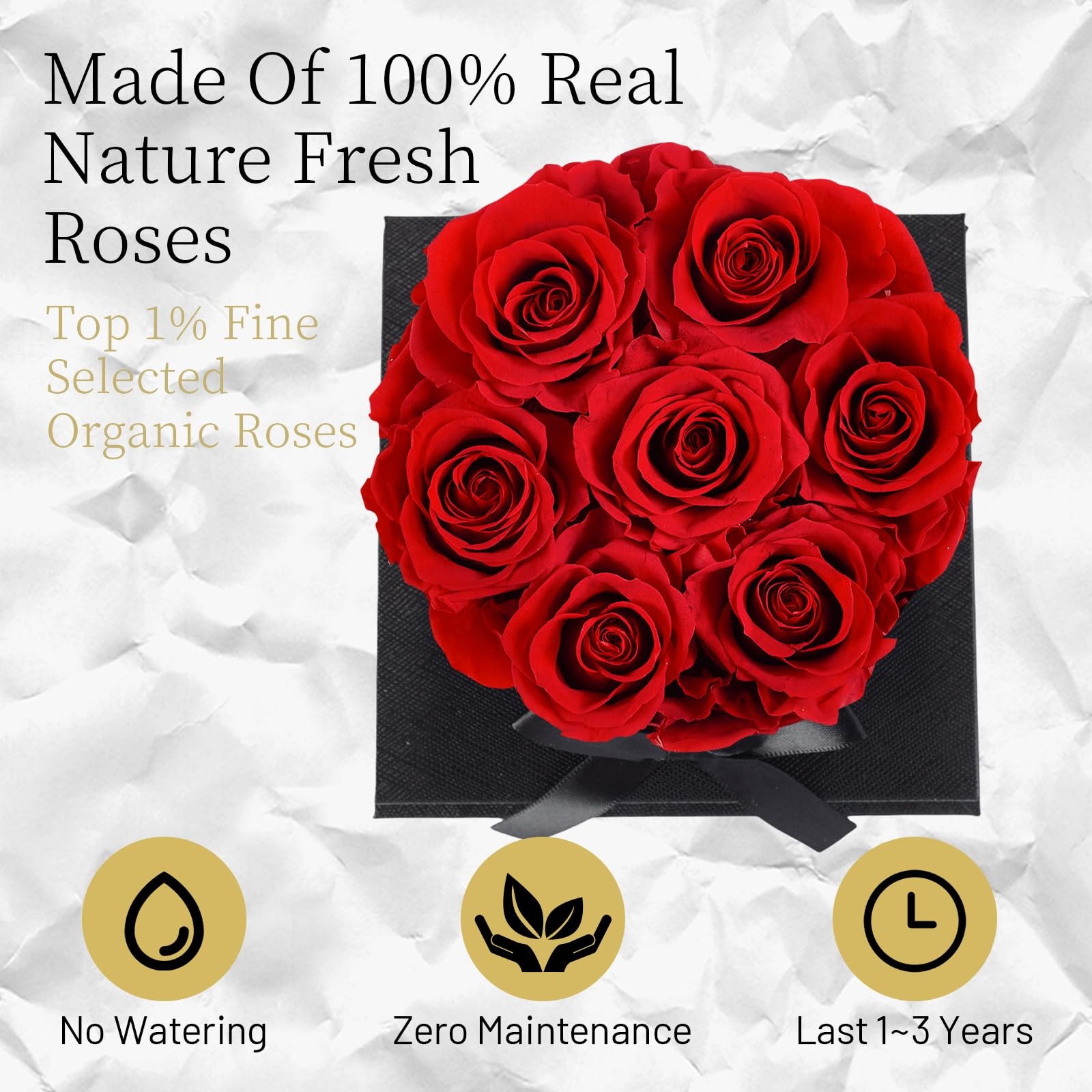 Preserved Roses in a Box – Forever Flowers, Immortal Roses, Eternal Rose Pres…