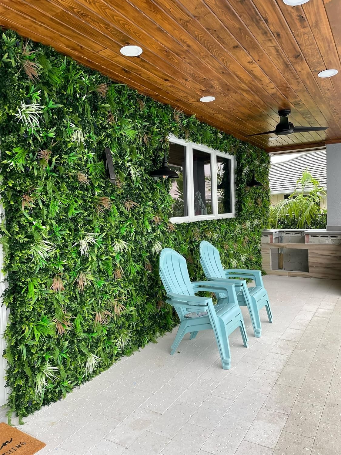 Easy Install 5Pcs 20”x40” Faux Living Wall – Perfect for Privacy & Decor