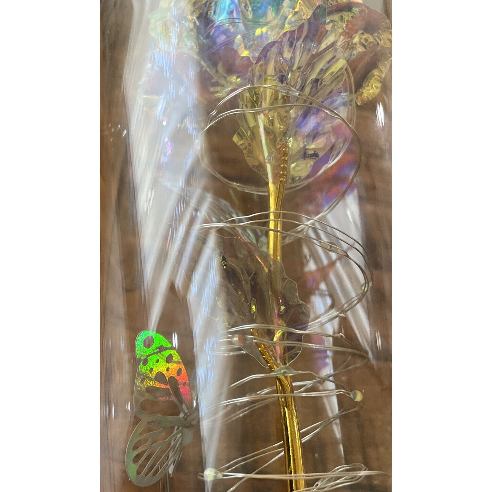 Best Wishes “Love Forever” Rose Flower In Glass LED Light Mother’s Day, Gift ❤️