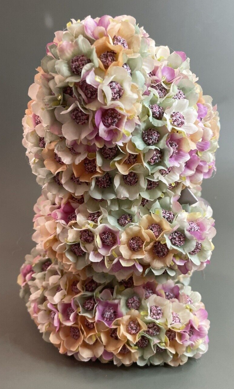Overjoyed Boutique Artificial Silk Flower Pastel Multicolor Bear Boxed