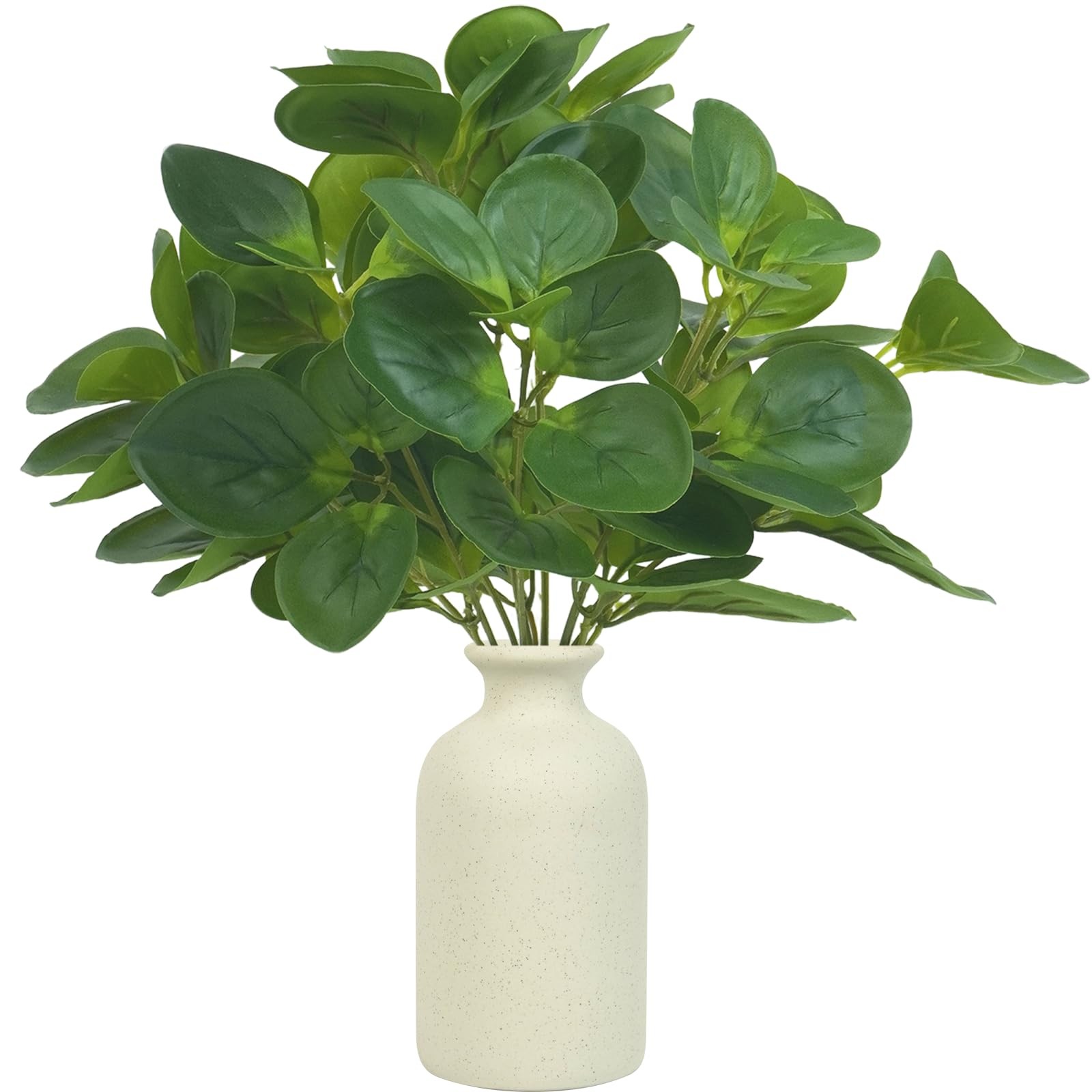Small Fake Plant in Ceramic Pot, Eucalyptus Potted Artificial Plants Indoor 1…