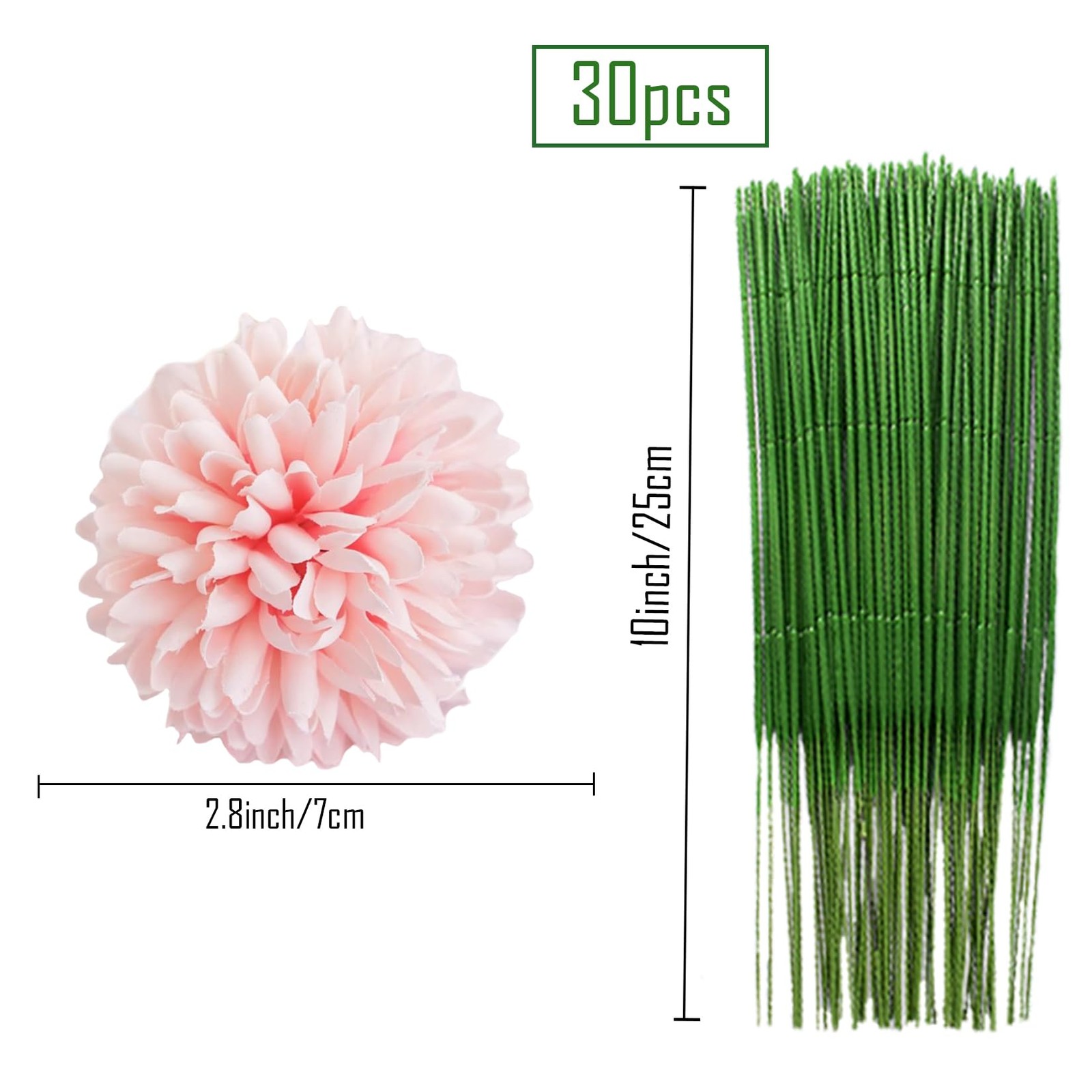 30 Pcs Artificial Chrysanthemums Heads Ball Flowers，Silk Chrysanthemum Ball B…