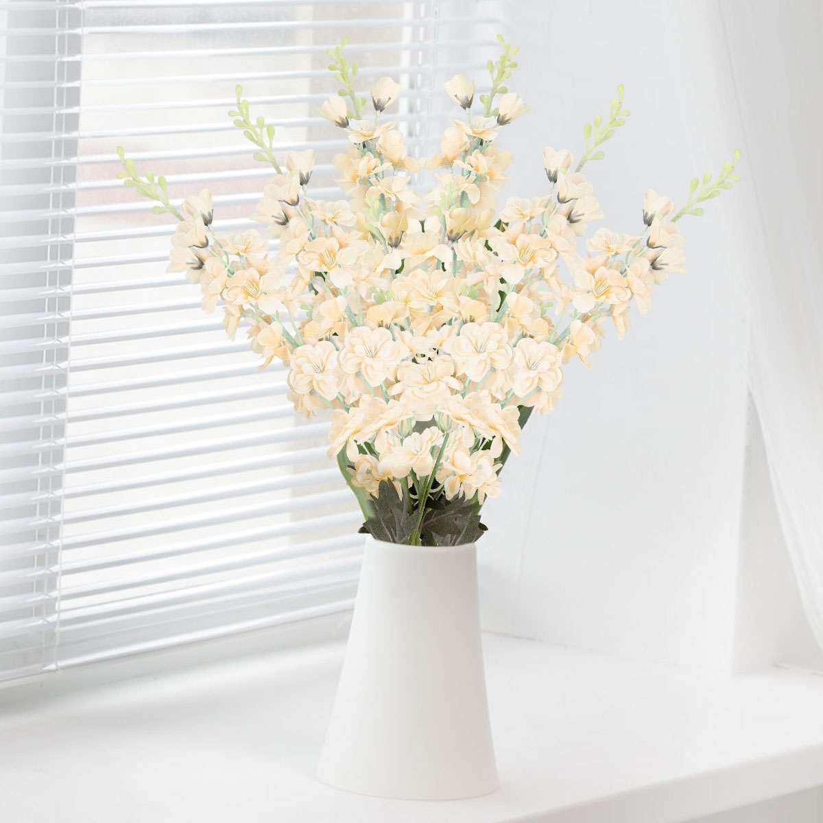 Lot Delphinium Artificial Flower 34.6” Long Silk Larkspur Flowers– 2 Colors