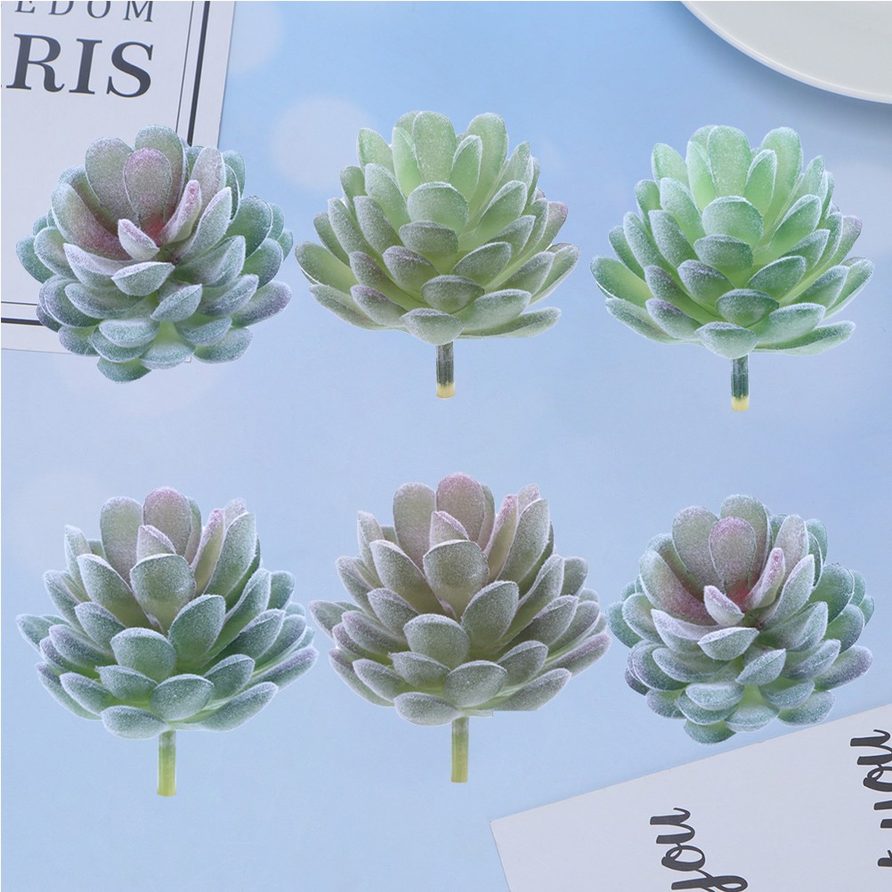 6 Pcs Artificial Simulated Succulent Plants Lifelike Plant Ornaments for Office