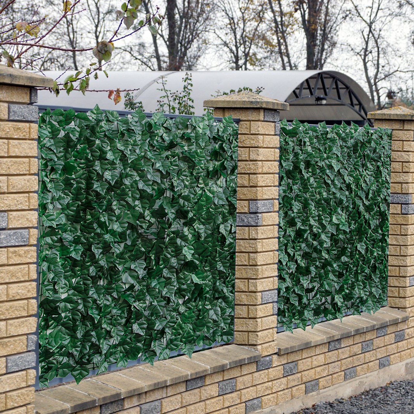 118×39″ Artificial Privacy Fence Wall Screen Faux Ivy Leaf Patio Outdoor Garden