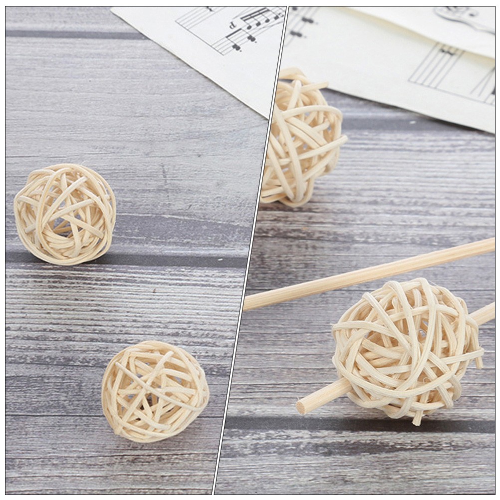 20Pcs Reusable Wicker Rattan Balls Aromatherapy Craft and Vase Decoration