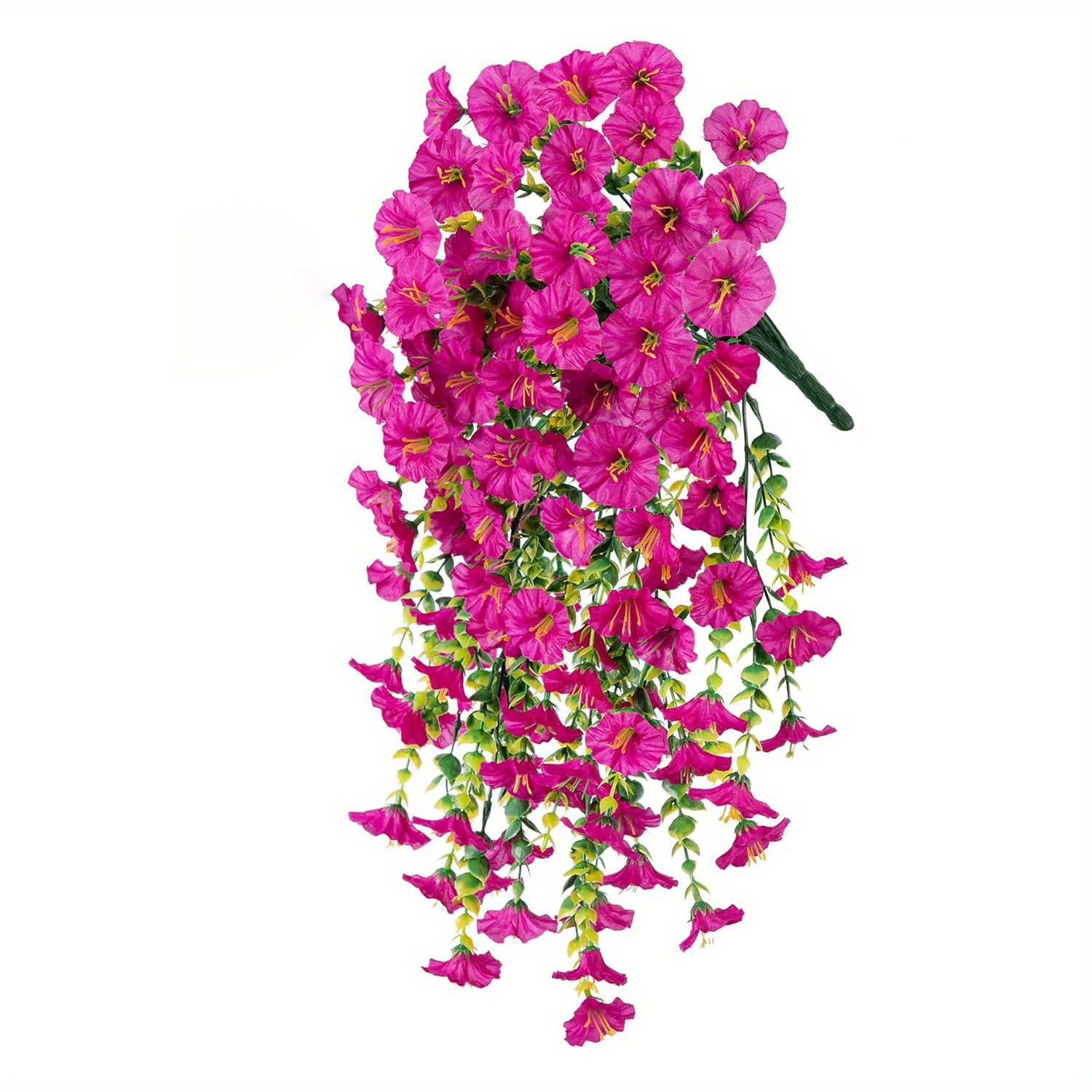 4Pcs UV Resistant Artificial Hanging Morning Glory Flower Faux Vine Garden Decor