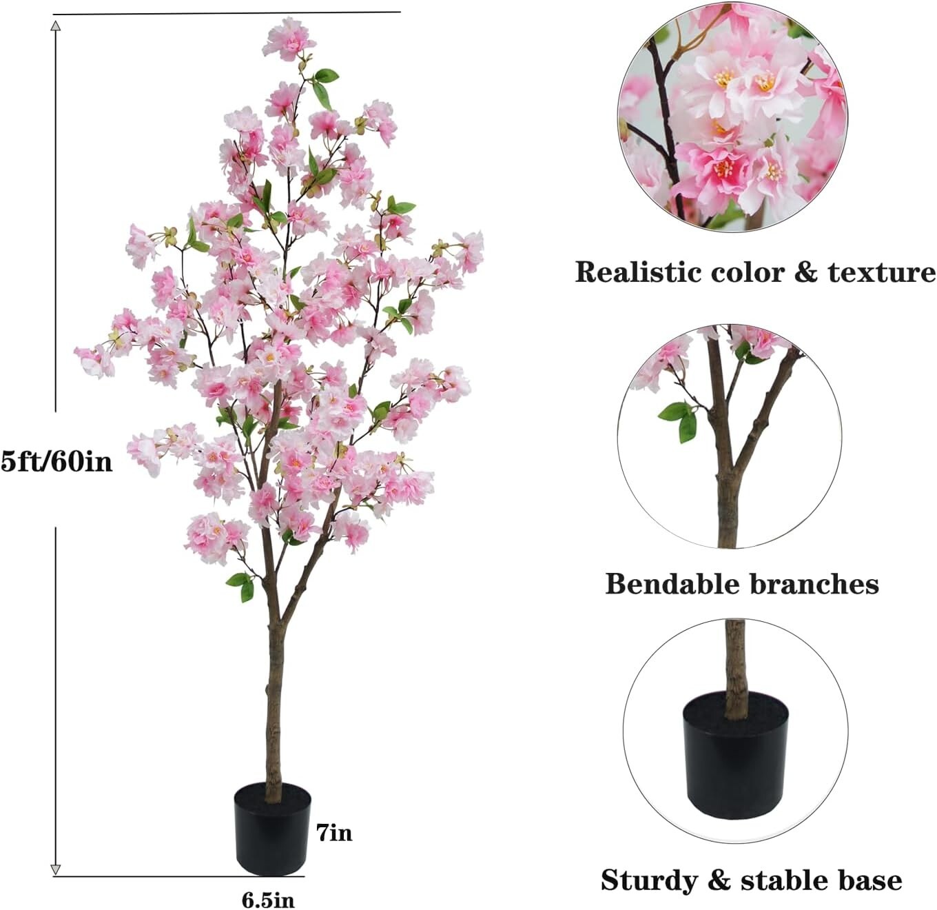 FAUX 5ft Faux cherry blossom tree – Artificial cherry blossom tree-pink tree hom