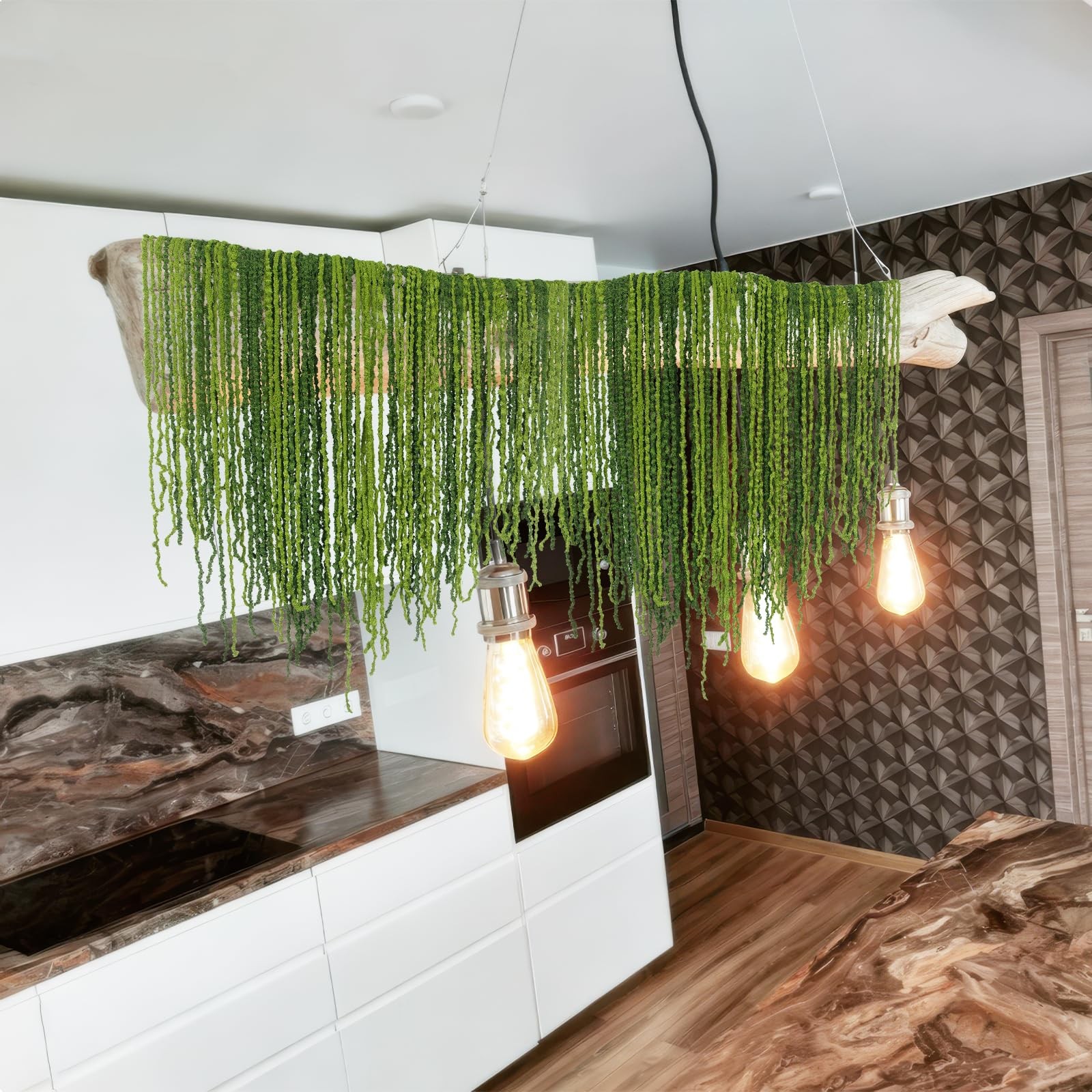 60 Pcs Hanging Moss Vines Faux Moss Garland for Decorating Artificial Amarant…