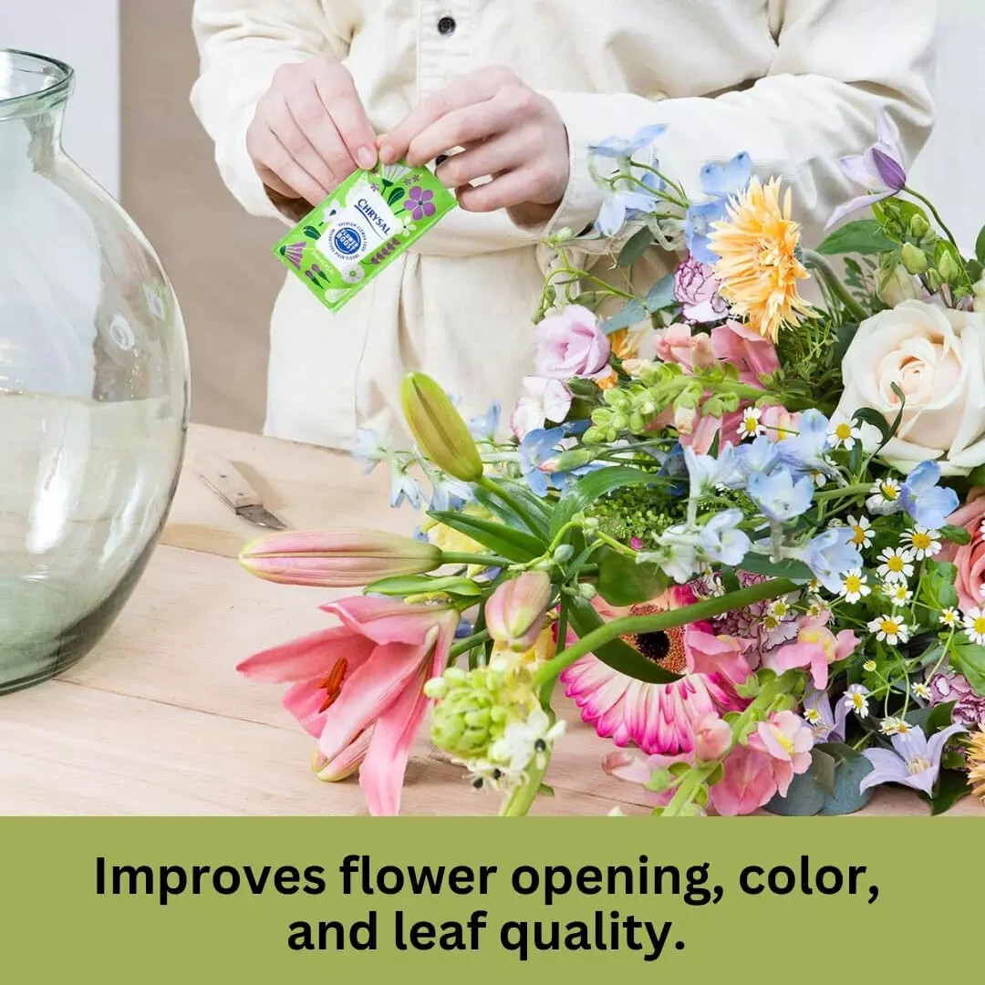 200 Chrysal Flower Boost – Clear Flower Food 5gr Packets for Flower Arrangements