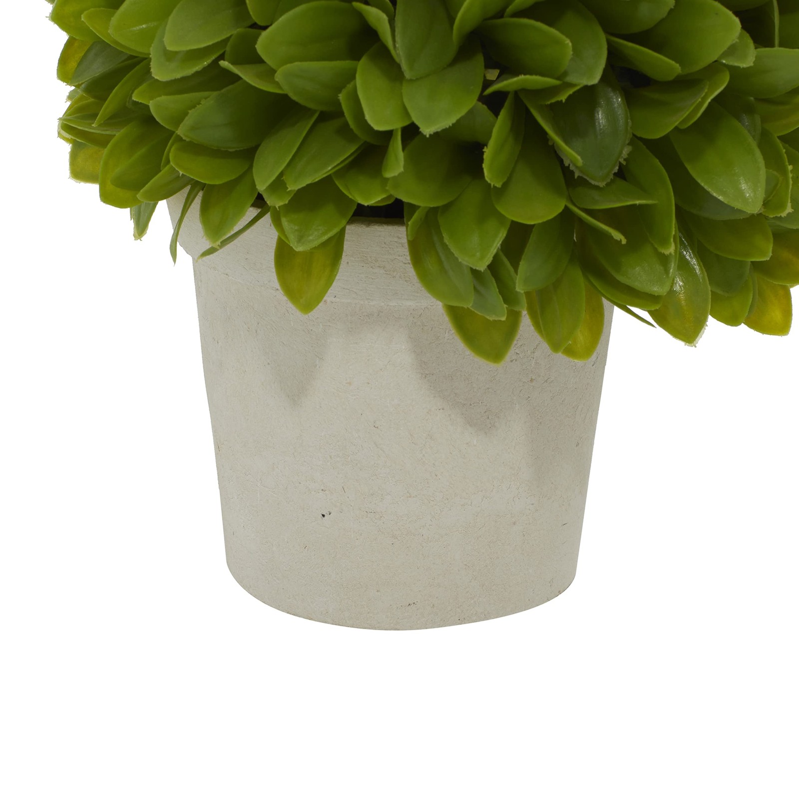 8x8x10″ Faux Boxwood Topiary Artificial Foliage Ball Beige Paper Pot Green