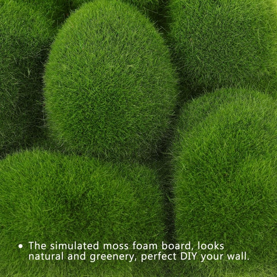 Artificial Moss Wall Panel 11.81 X 11.81 X 1.37 in Simulated Moss Foam Board …