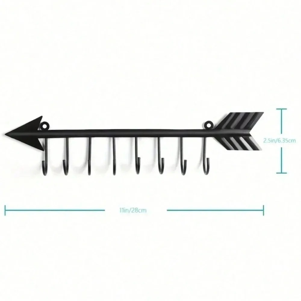 Vintage Arrow Jewelry Organizer Rack Wall-Mounted Vanity Storage Hook for Lovers