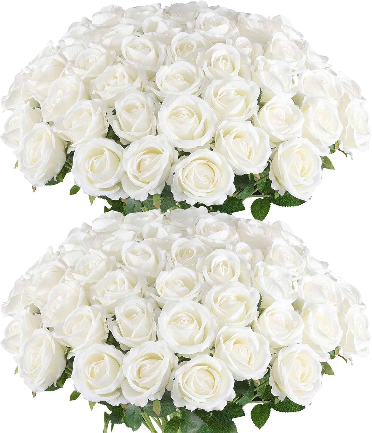 Artificial Roses in Bulk, Fake Velvet Silk Roses Realistic Rose for Wedding C…