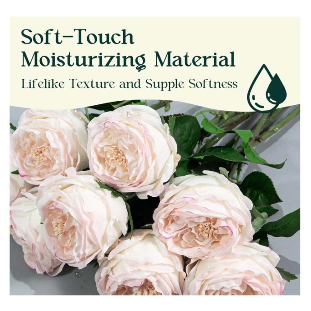 Real Peonies , 3.5″ Bloom Rose Peony Latex Fake2722