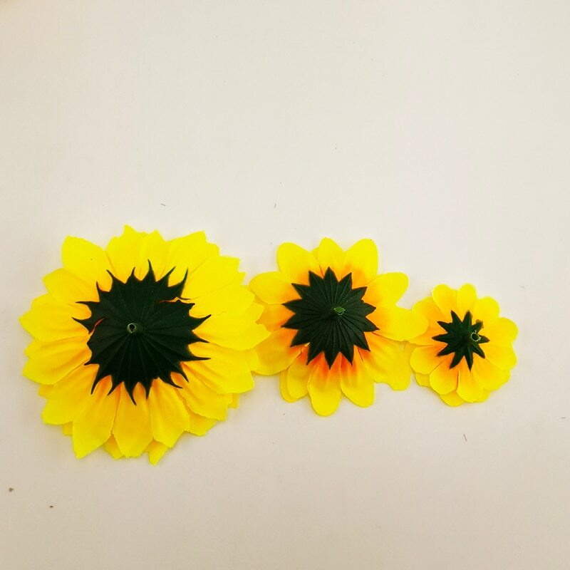 Artificial Large Head Sunflowers Fake Silk Flower Wedding Decor 10/20/50pcs