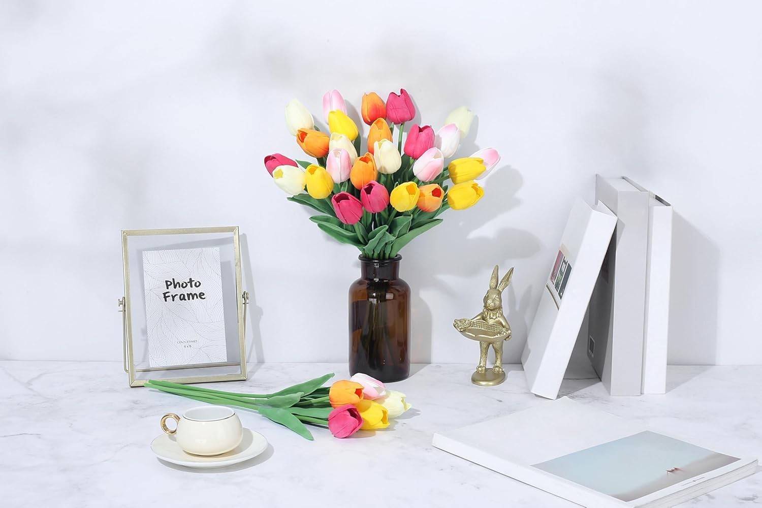 15pcs Faux Tulips for Beautiful Bouquets & Centerpieces – Ideal for Any Occasion