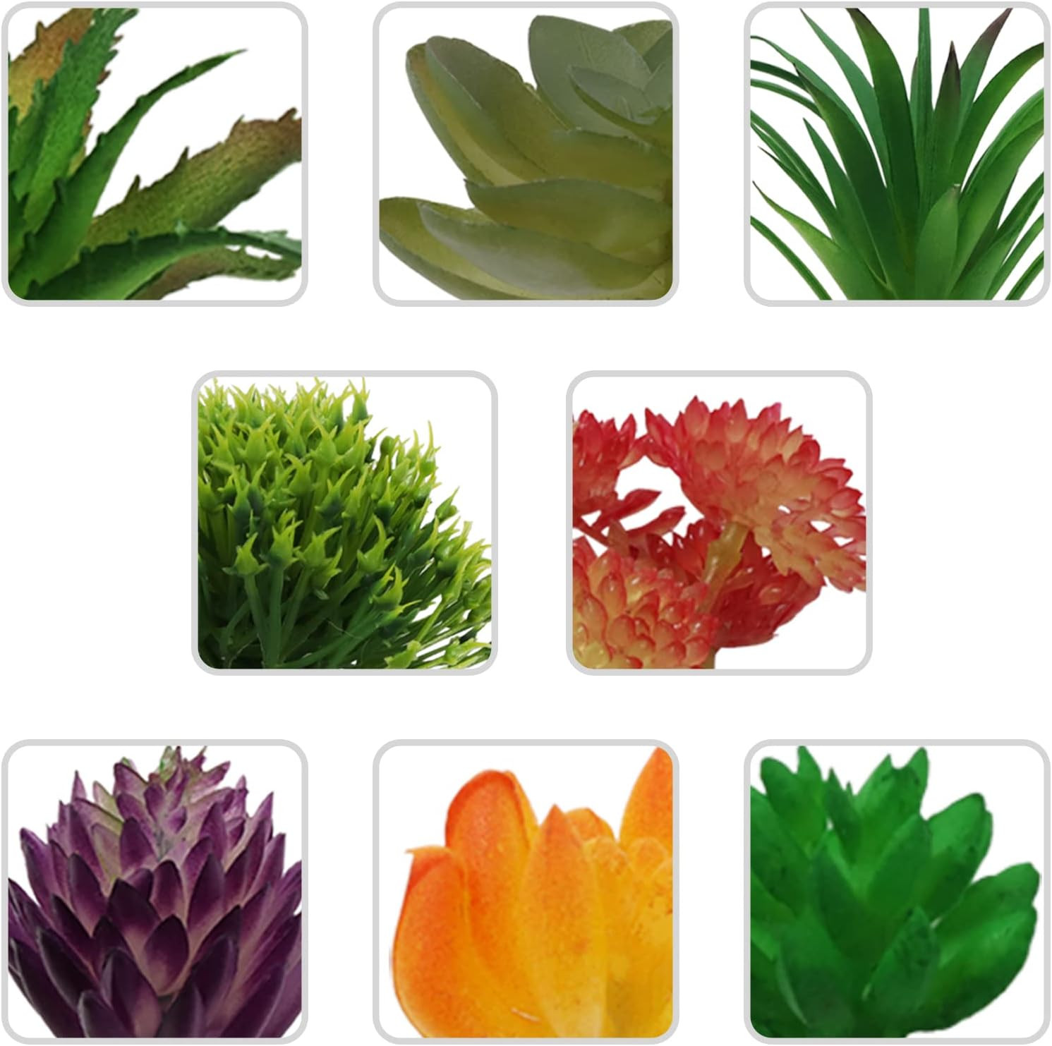 Artificial Succulents Plants, 16Pcs Colorful Fake Succulents, Mini Artificial