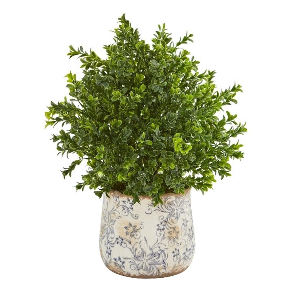 Nearly Natural 18″ Sweet Grass Artificial Plant in Floral Vase (Indoor/Outdoor)