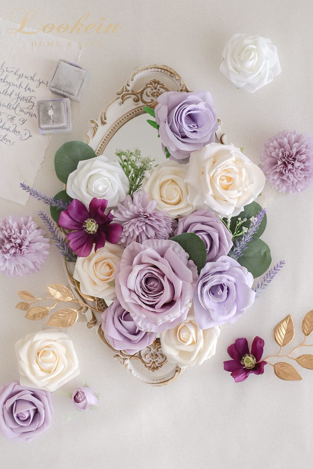 Artificial Flowers for DIY Wedding Decoration Bridal Bouquet Table Centerpiec…