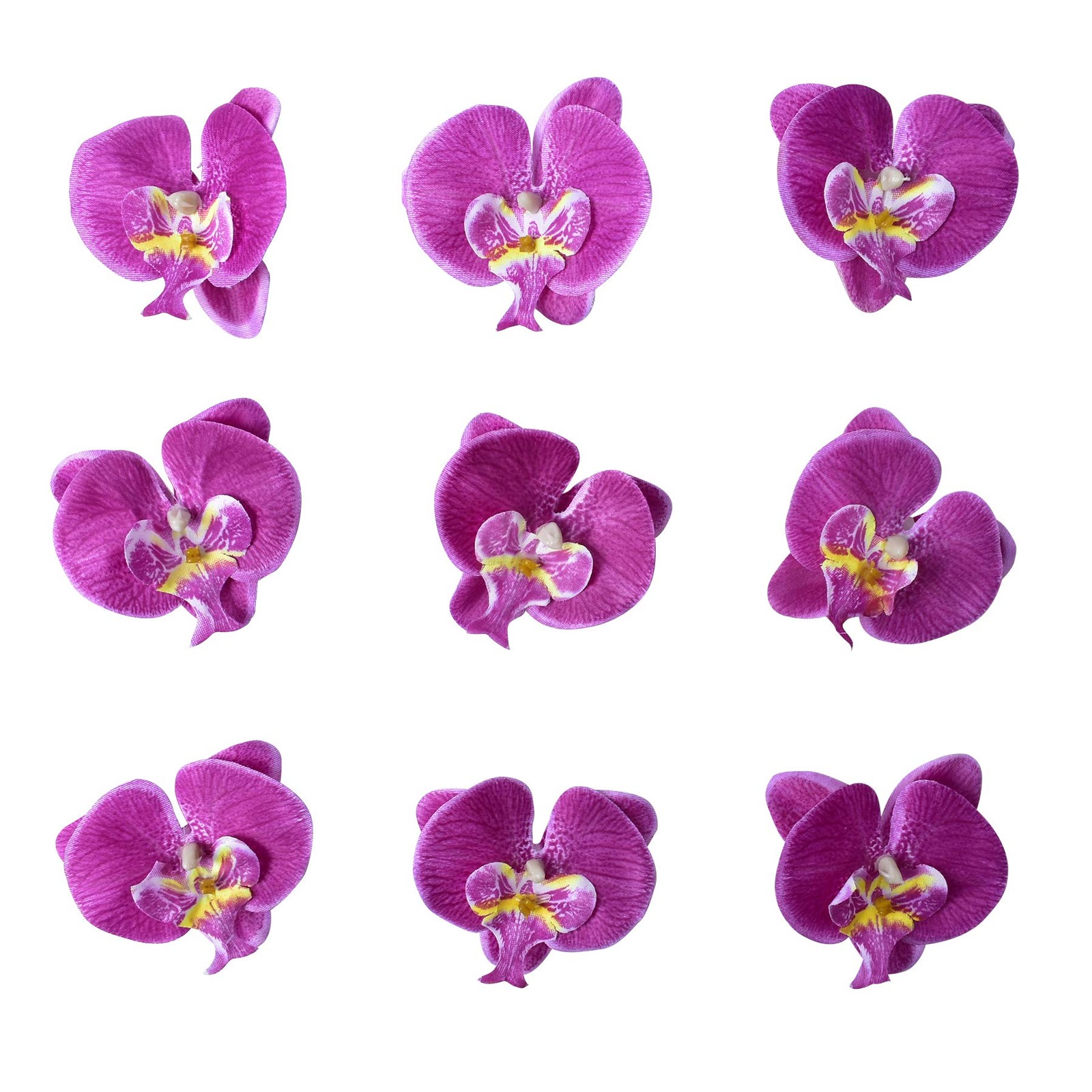 Artificial Silk Phalaenopsis Flower Heads, Fake Butterfly Orchid Heads for We…
