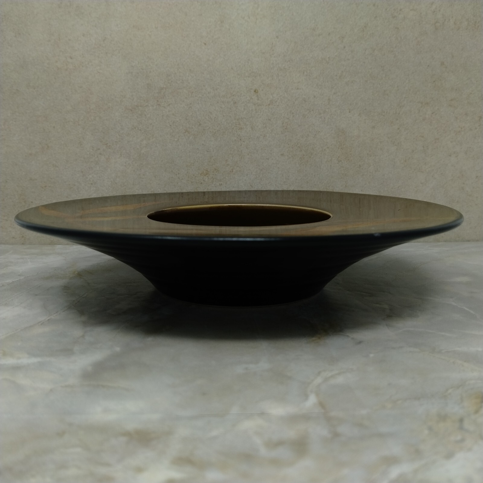 Pier One Dakara Candle Holder Ikebana Vase Center Piece Brown Gold Leaves Fall