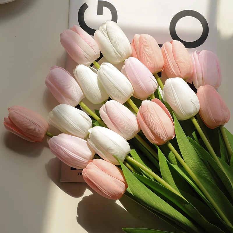 6/12pcs Tulip Artificial Flowers DIY False flowers Ornaments Flower Arrangement