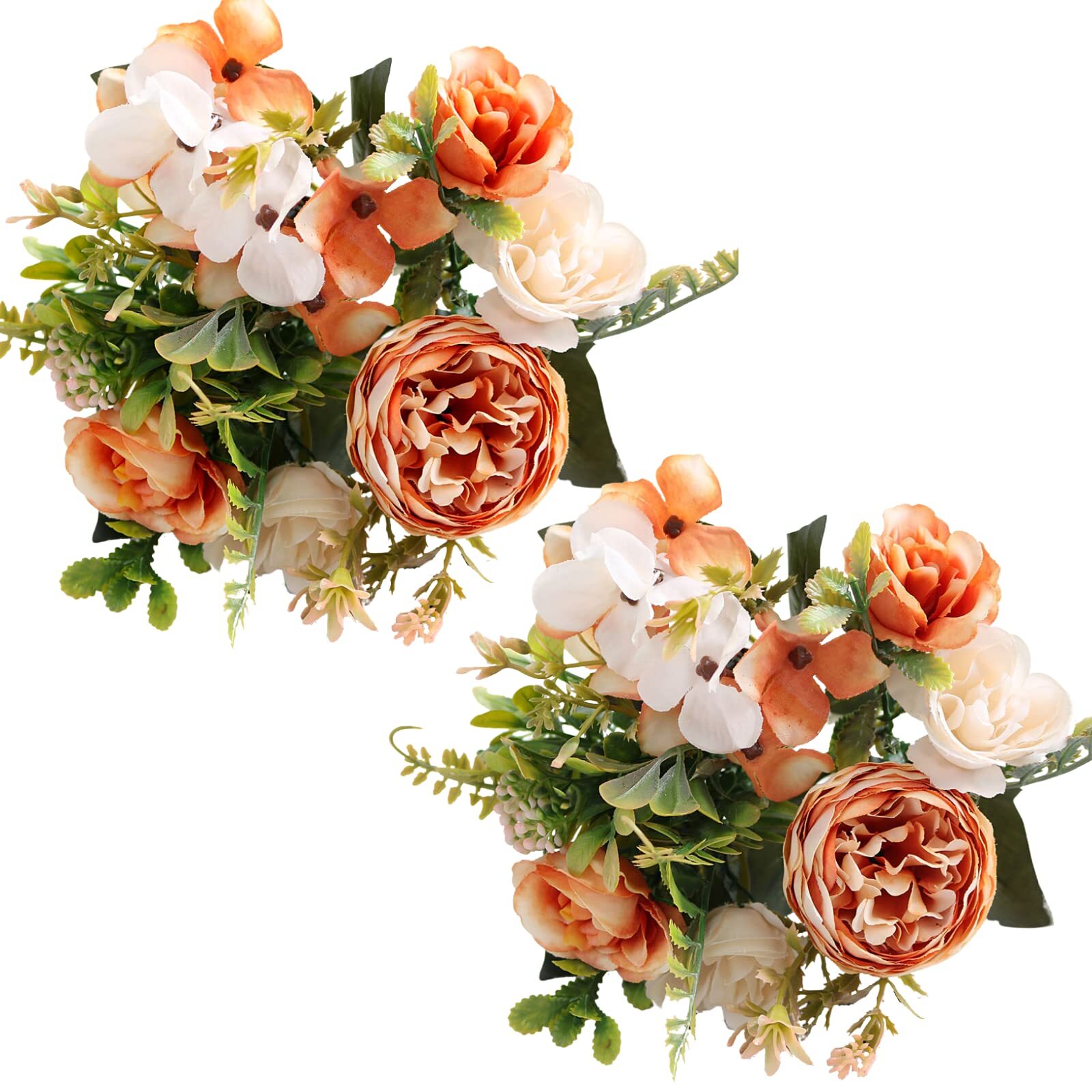 Artificial Flowers 2pcs Fall Fake Peonies Silk Hydrangea Flower Fall Rose Flower