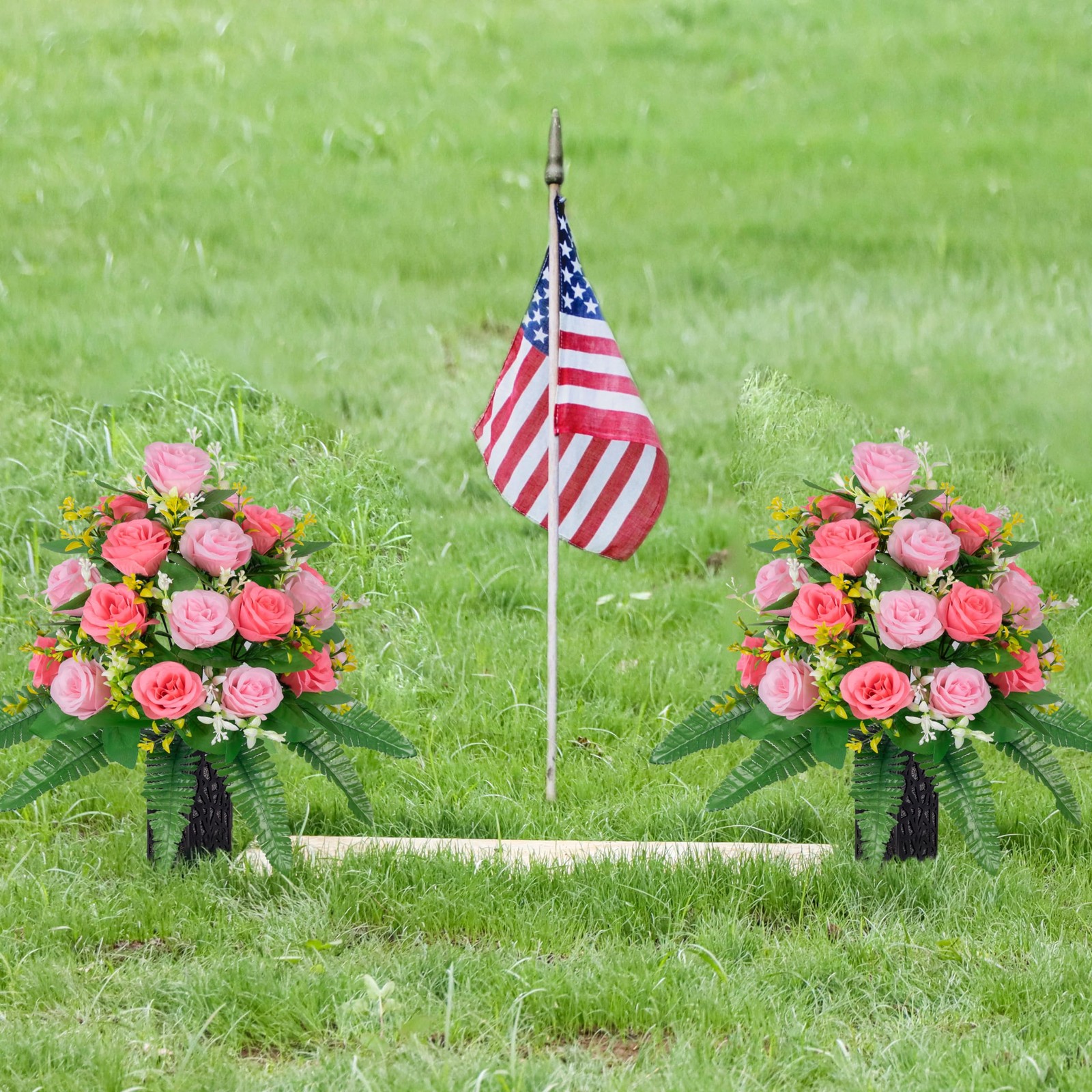 Artificial Cemetery Flowers“ Grave Decorations Cemetery Flowers For Grave Vase A