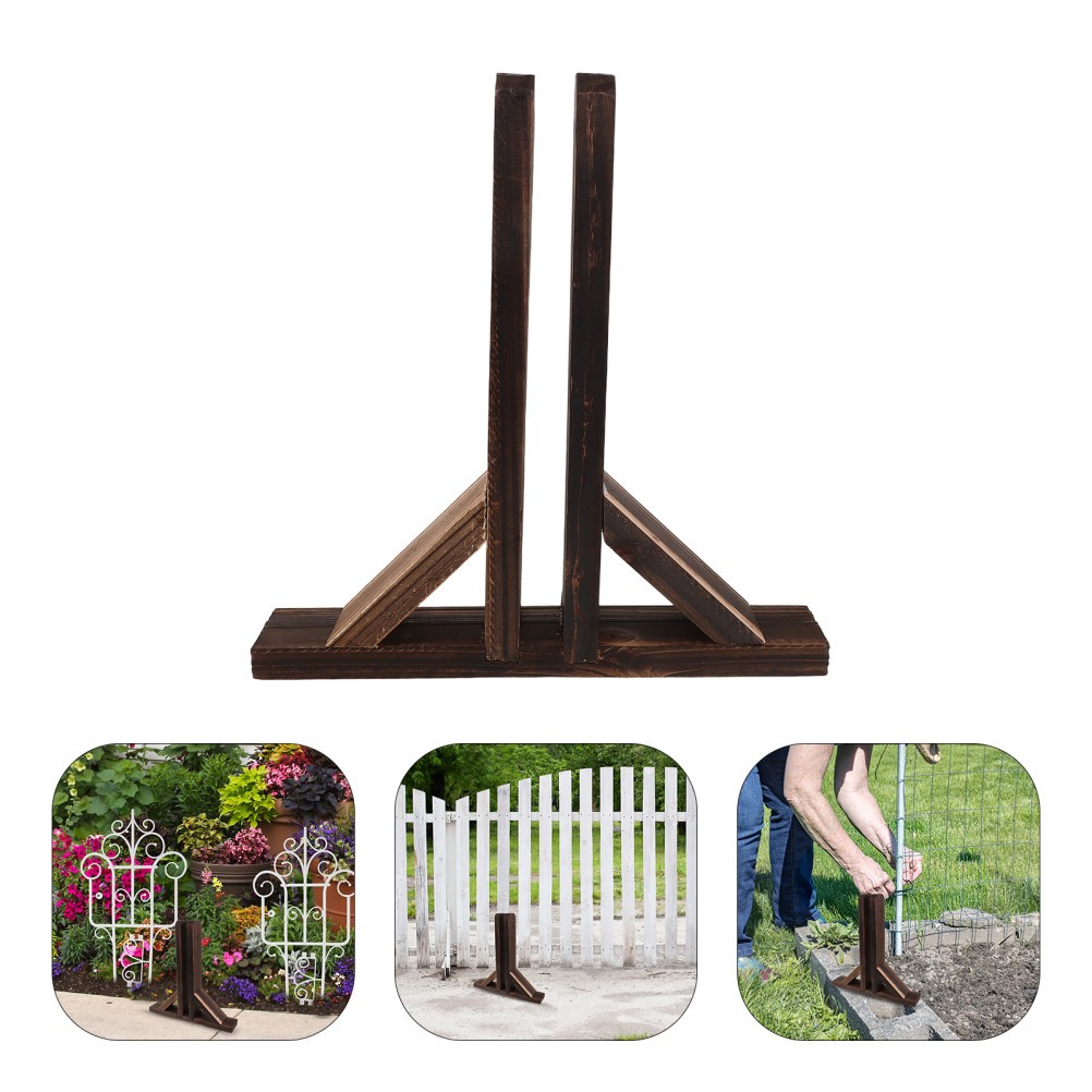 Gardening Wooden Fence Convenient Base for Stand Support Accessories