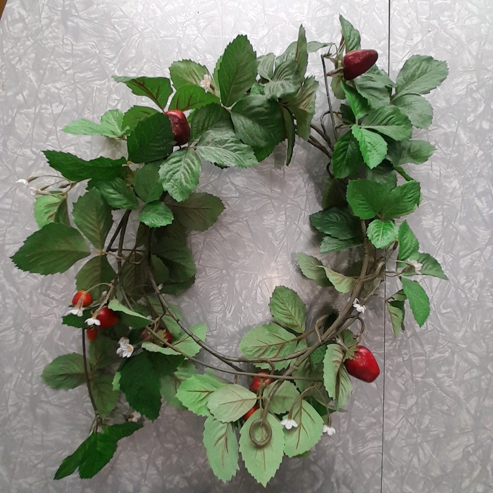 Artificial Strawberry Flower Plant Vine Strawberry White Flowers Garland 6ft