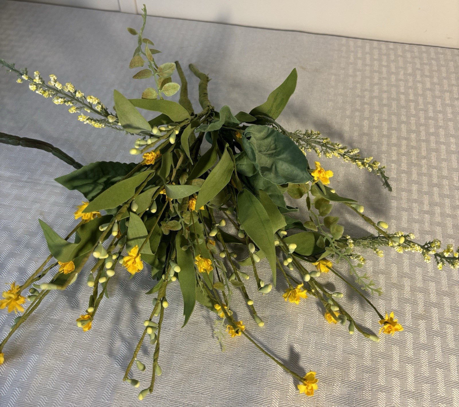 Artificial Lemons on Branches Yellow & White Floral Sprigs Bouquet