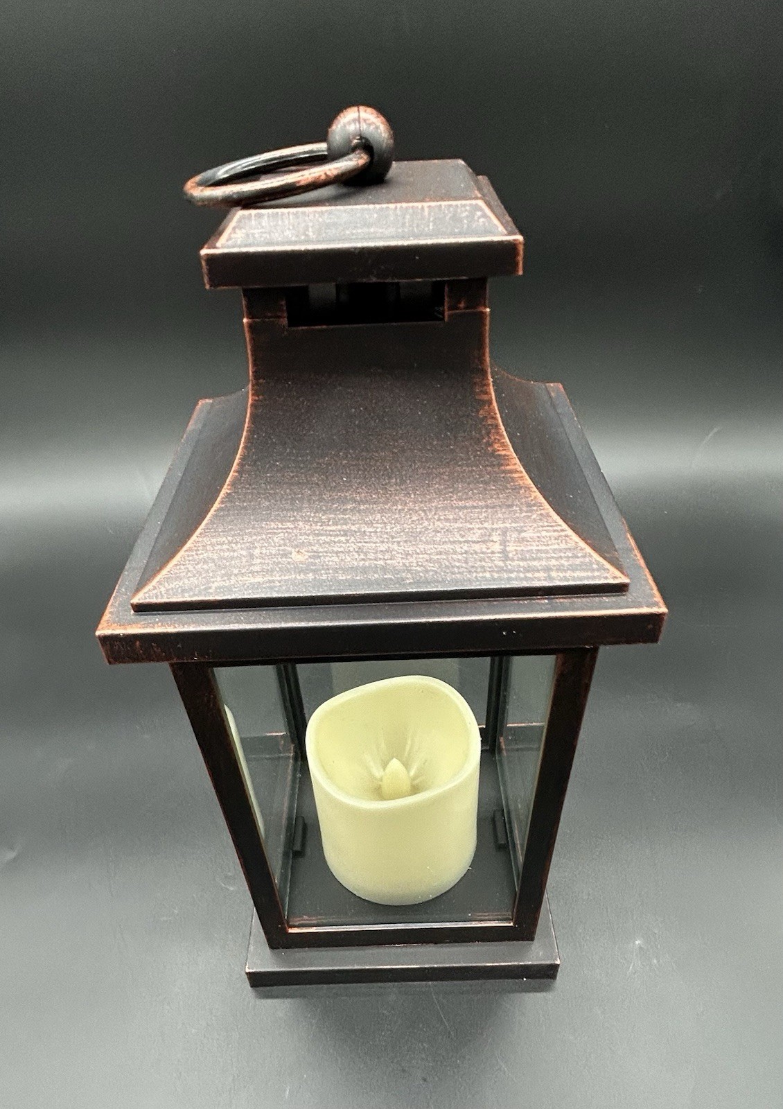 NEW Kate Aspen Lanterns LED Vintage Decorative Distressed Brown 12″ Tall