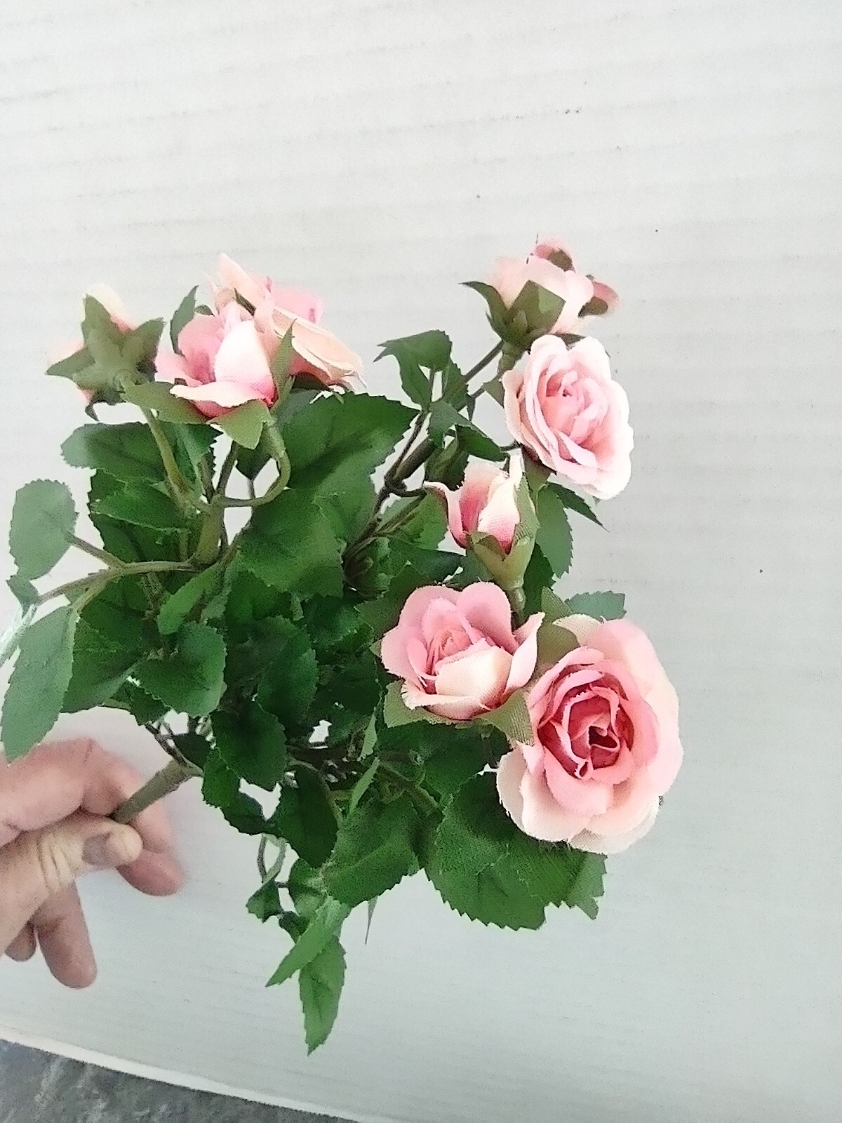 Mini rose bush arrangement silk flower arrangements