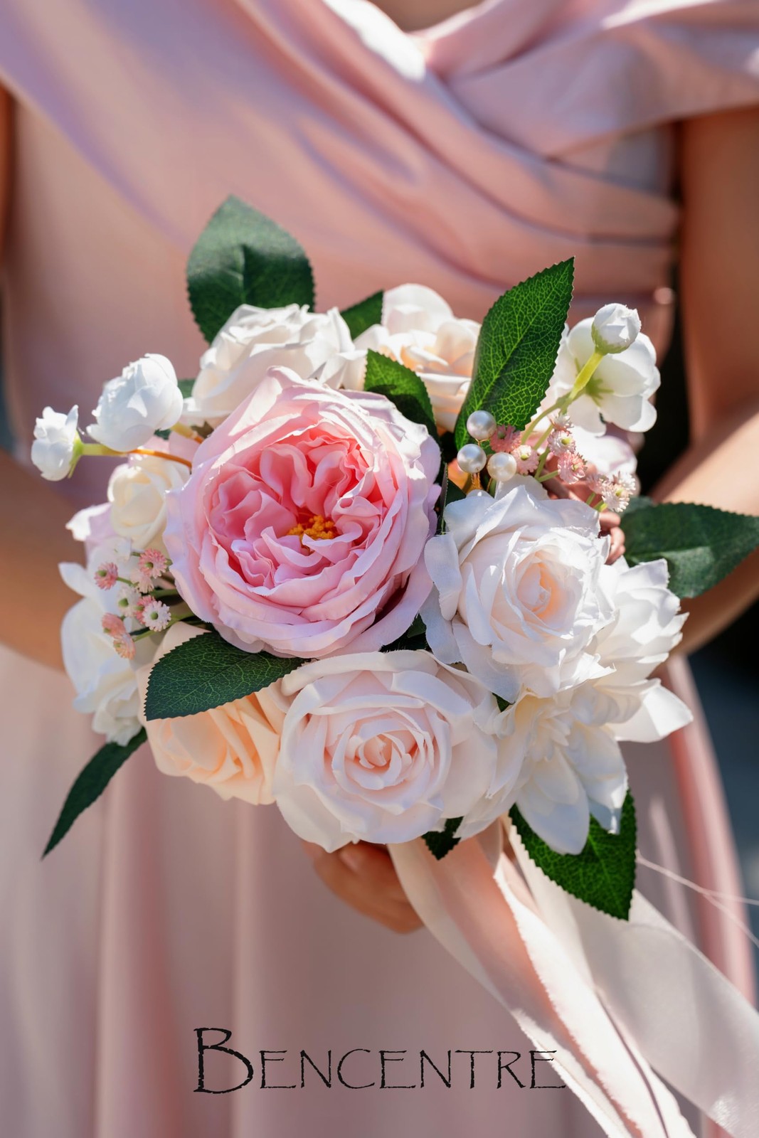 7 Inch Blush Wedding Bouquet for Bride Bridesmaid,Small Wedding Bouquet, for …