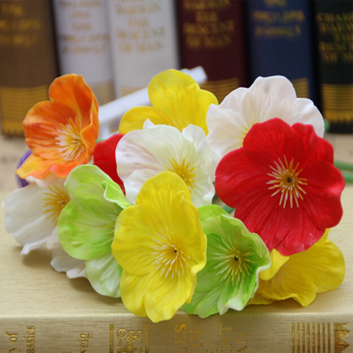 10Pcs Real Touch PU Poppy Flowers Bouquet For Wedding Home Party Decoration