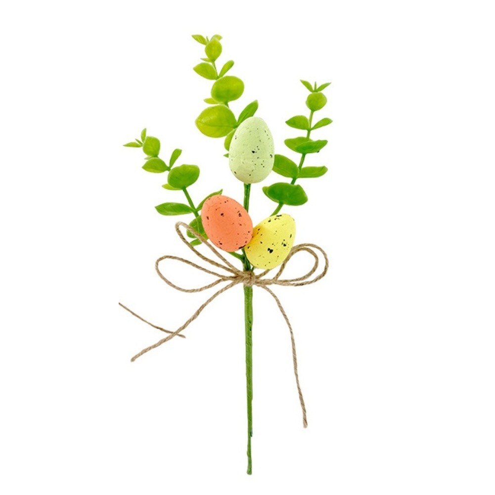 Decorative Easter Egg Cuttings Artificial Plastic Flowers for Indoor Display