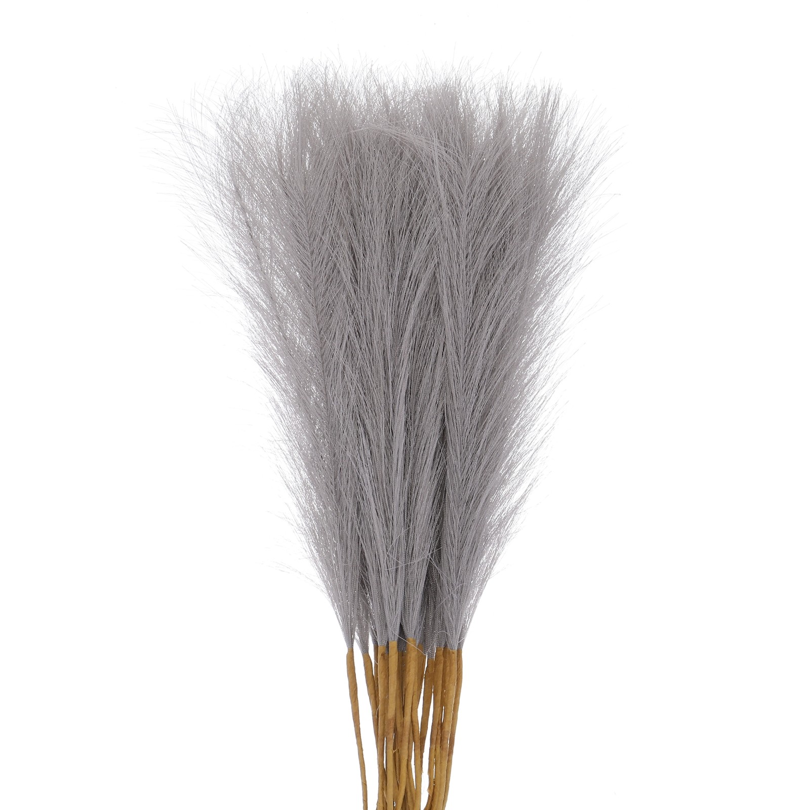 25Pcs Pampas Artificial Grass,21″ Fake Pampas for Wedding Decoration,Light Grey