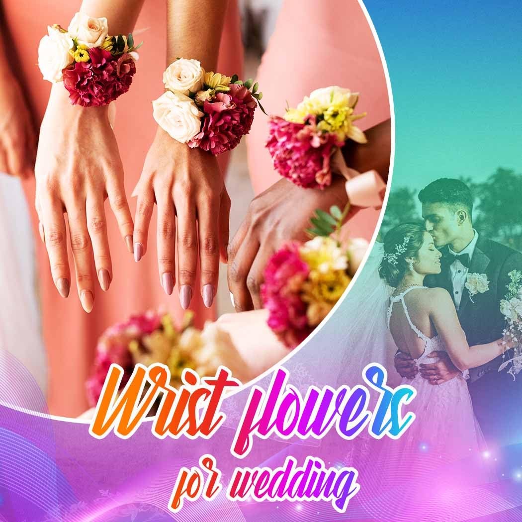 White Wedding Wrist Corsage, Bridal, Prom, Hand Flower, Women, Girls, Fabric
