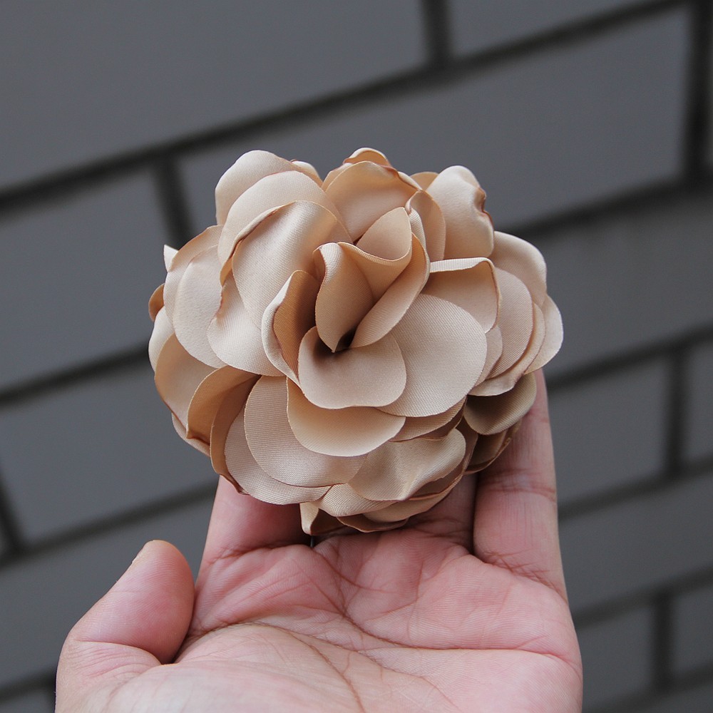 9cm French Fashion Cloth Art Flower For Women Handmade Fabric Corsage Lapel